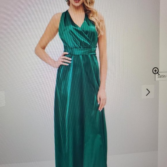 Emerald Green Criss-Cross Maxi Dress NWT - Picture 2 of 4
